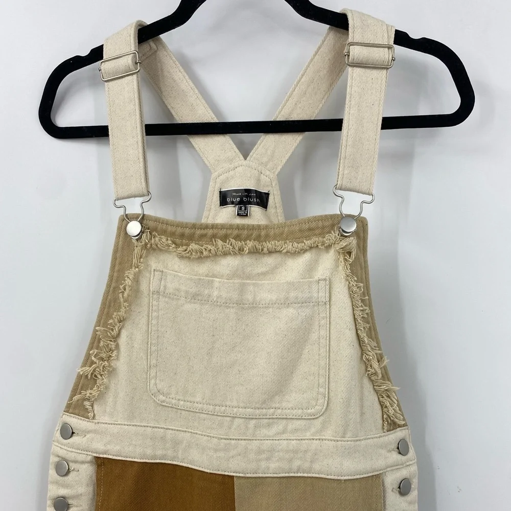 Blue Blush- NEW Color Block Overalls - Picture 8 of 9